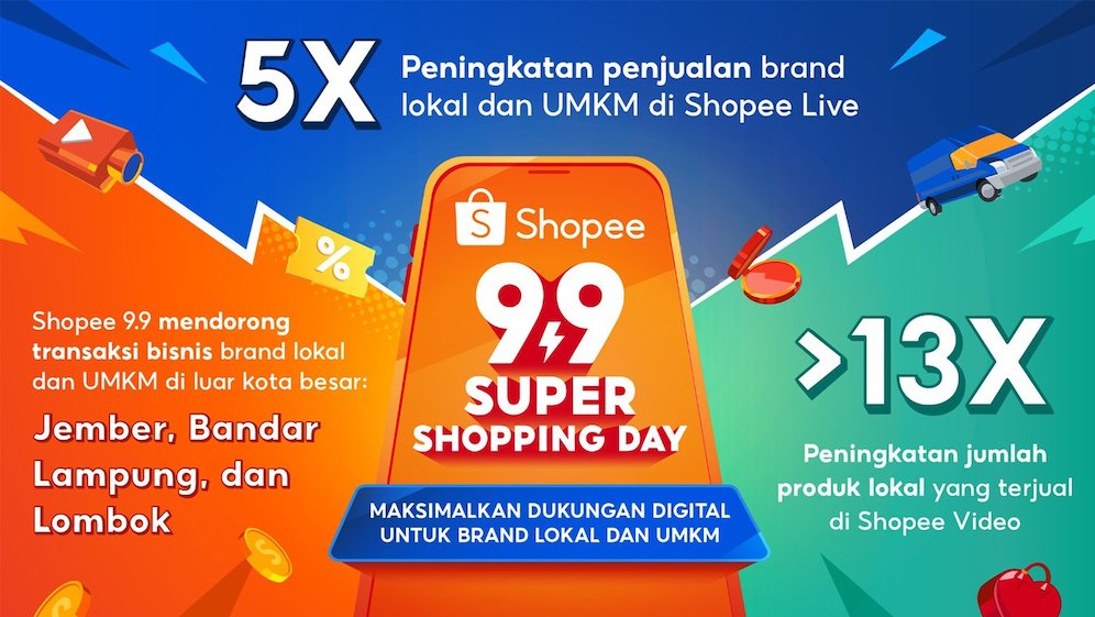 Peningkatan penjualan brand lokal dan UMKM di Shopee Live. (c) Istimewa