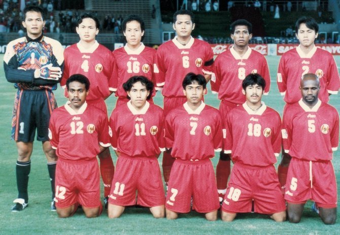 Jersey Timnas Indonesia di Piala Asia 1996. (c) PSSI