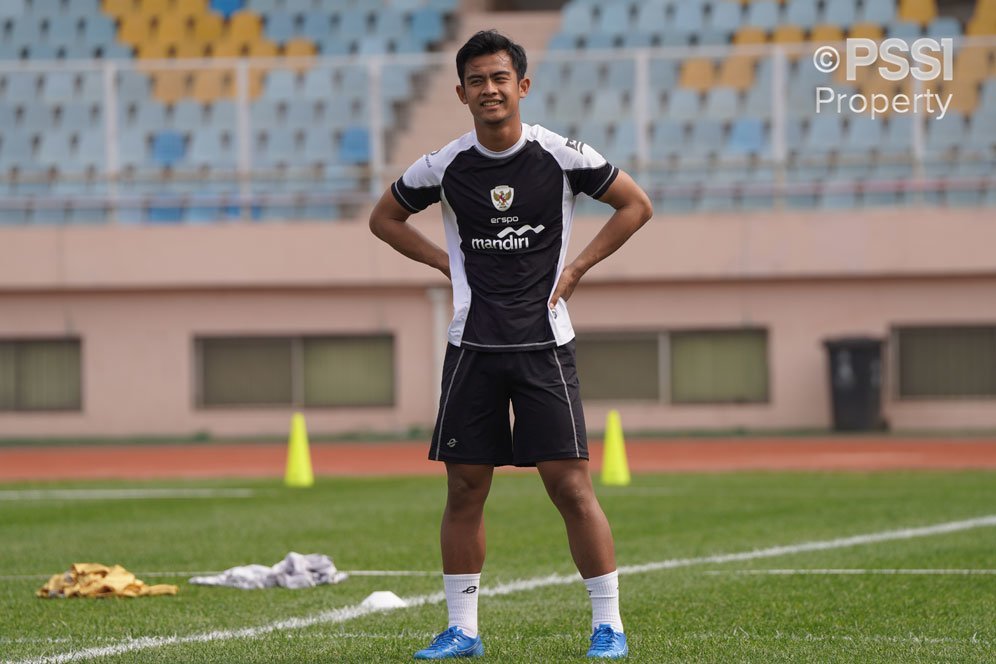 Pratama Arhan pada sesi latihan Timnas Indonesia (c) PSSI