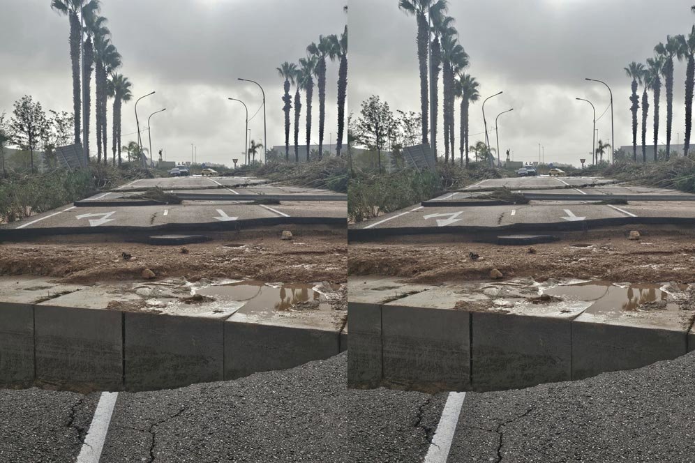 Akses menuju Sirkuit Ricardo Tormo, Valencia, rusak usai terdampak banjir bandang, 29-30 Oktober 2024. (c) CircuitRicardoTormo.com