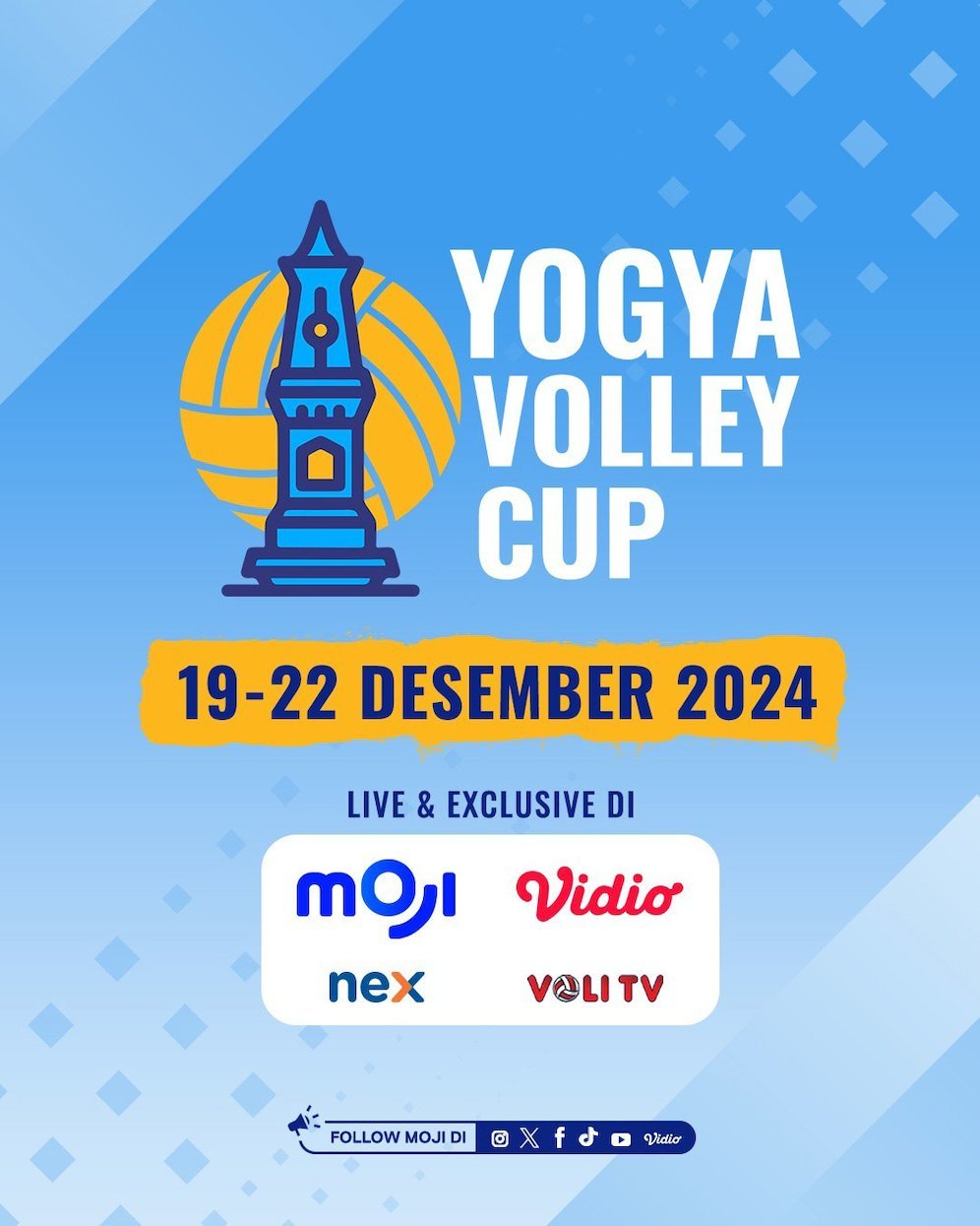 Yogya Volley Cup 2024 akan disiarkan di MOJI (c) MOJI