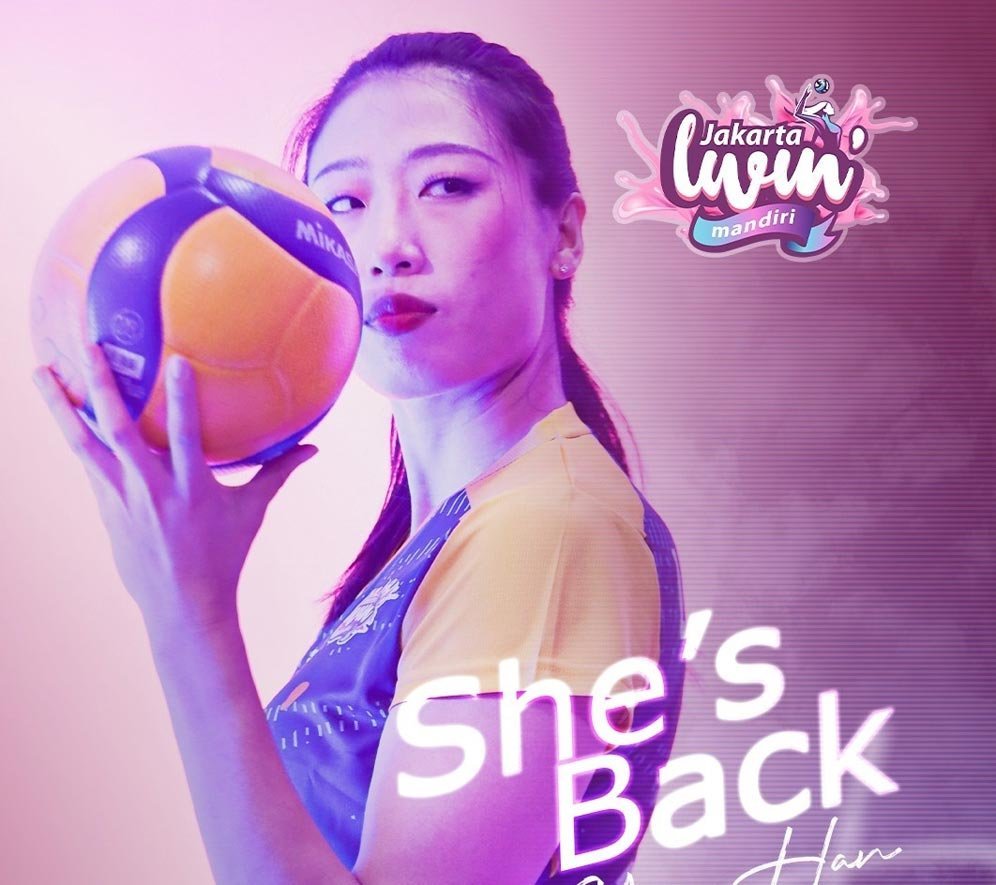 Pevoli putri Jakarta Livin Mandiri dari China, Liu Yan Han, di PLN Mobile Proliga 2025. (c) Instagram/jkt.livinmandiri