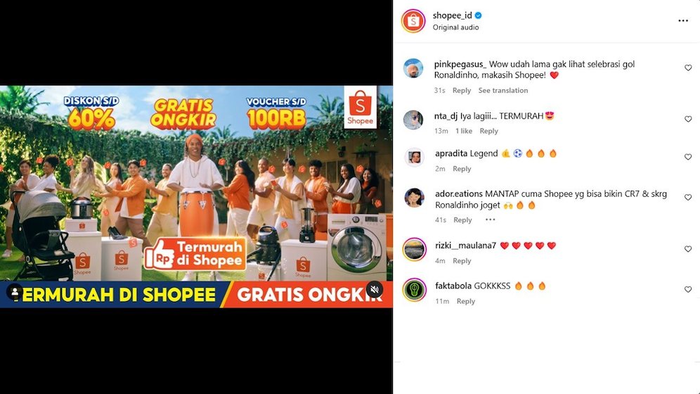 Screenshot Instagram shopee_id. (c) (Istimewa)