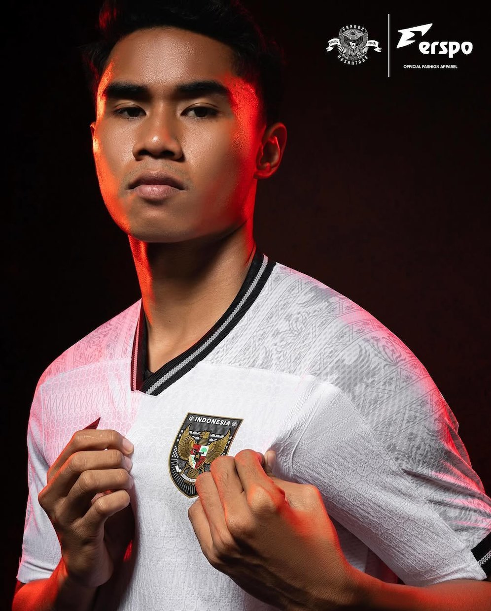Tampak depan jersey tandang Timnas Indonesia (c) Dok. ERSPO