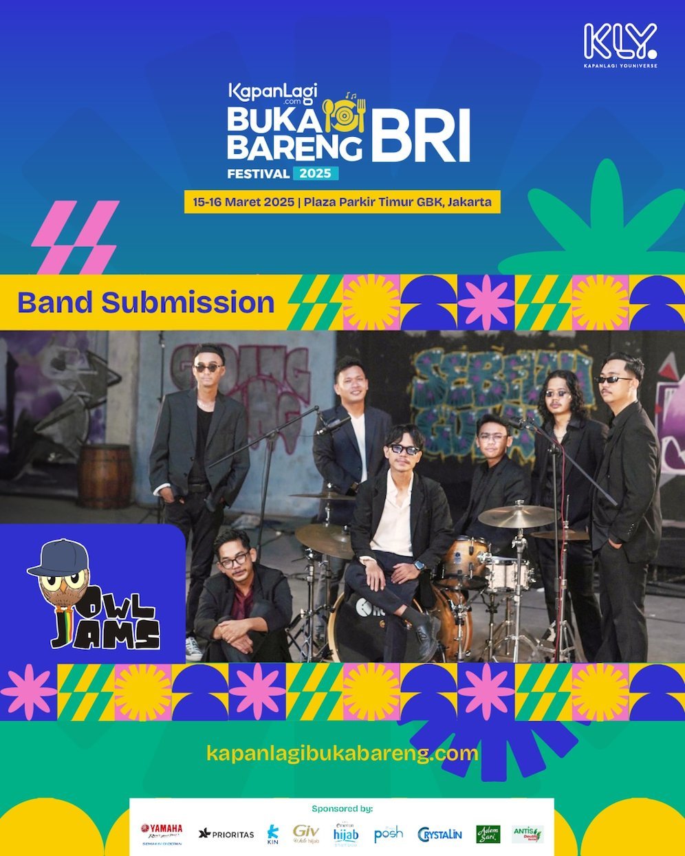 Owl Jams, nominasi performer KapanLagi Buka Bareng BRI Festvial 2025 (c) KLY