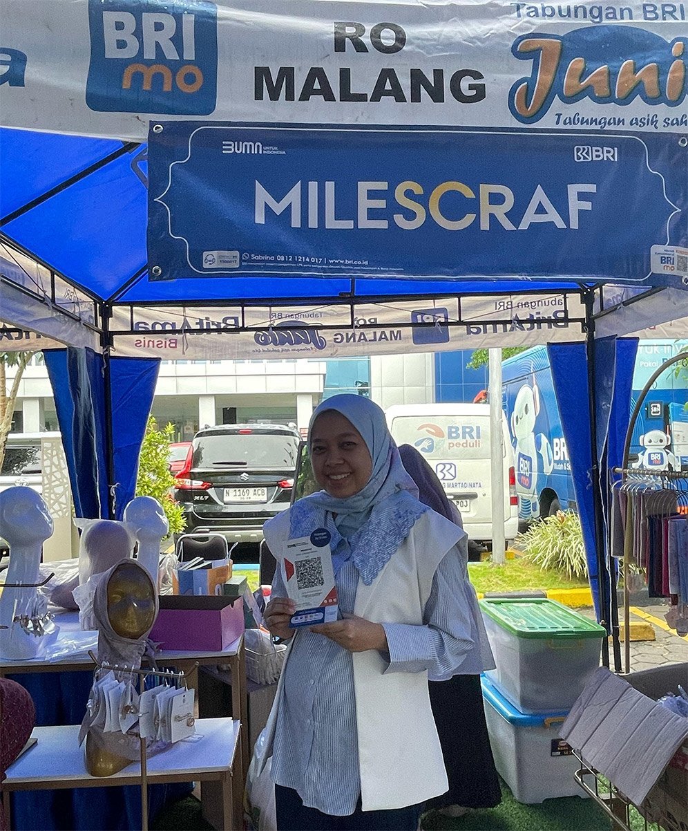 Milescraf menjadi salah satu merchant yang memeriahkan Bazar Ramadhan BRI Malang. (c) dok. BRI Malang