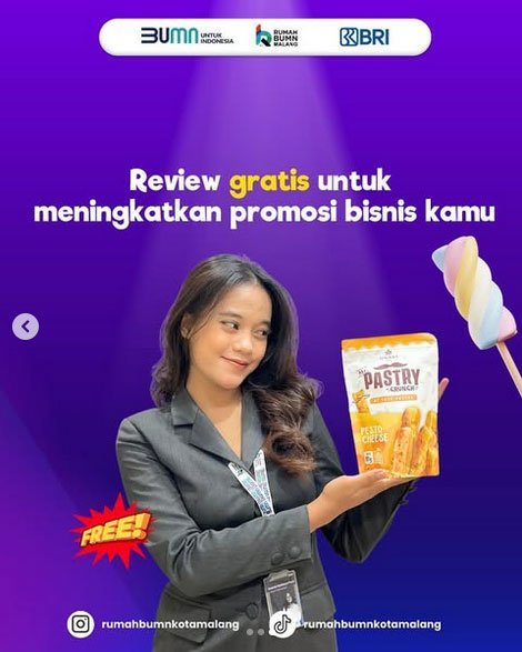 Program penilaian produk gratis dari Rumah Kreatif BUMN by BRI (c) Instagram RKB Kota Malang/@rumahbumnkotamalang