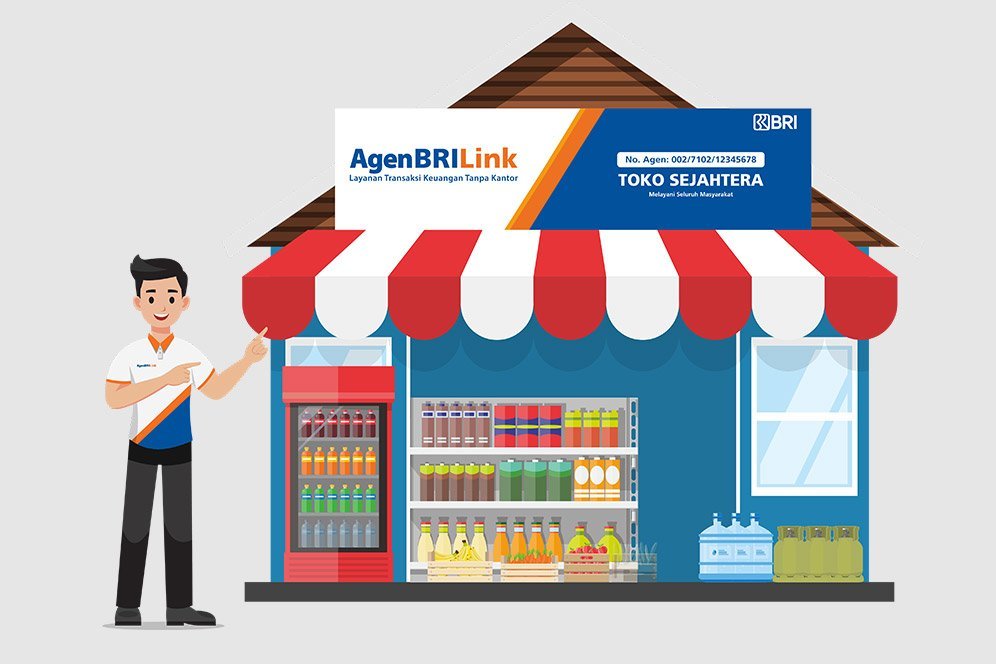 Ilustrasi agen BRILink. (c) dok.BRI