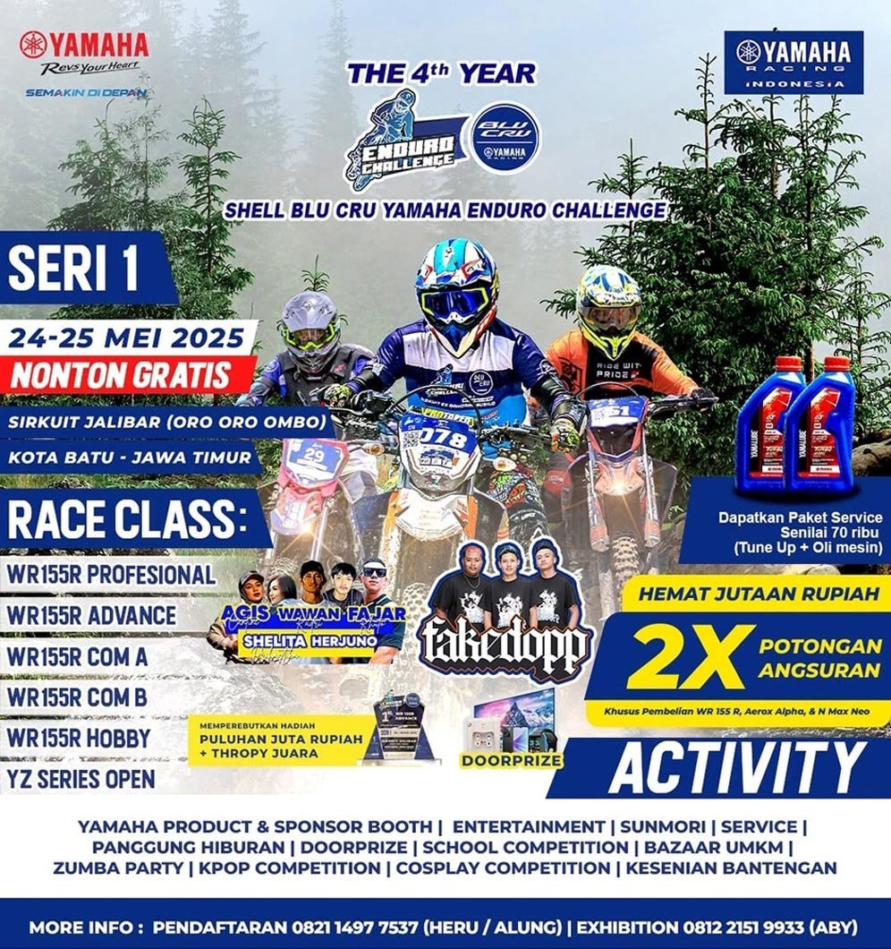 Shell BLU CRU Yamaha Enduro Challenge 2025, 24-25 Mei 2025 (c) Yamaha Indonesia