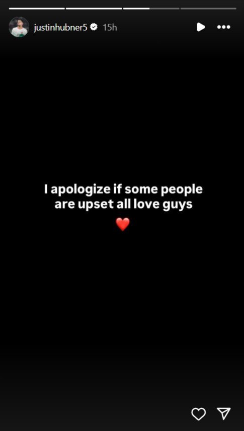 Tangkapan layar unggahan story Justin Hubner, 18 Juli 2025, 15:39 WIB. (c) instagram/justinhubner5