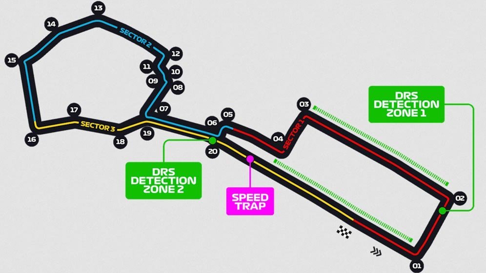 Layout Baku City Circuit untuk Formula 1 GP Azerbaijan. (c) Formula1.com