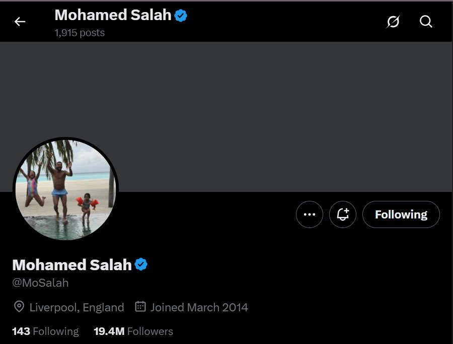 Tangkapan layar akun X Mohamed Salah. (c) Mohamed Salah X