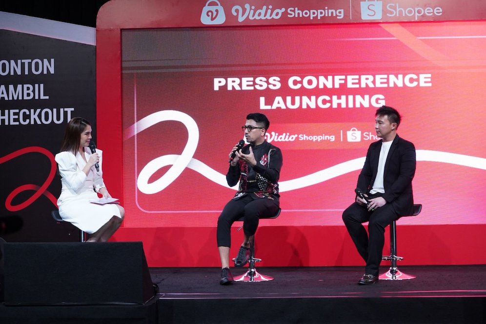 Press Conference Vidio Shopping bersama Shopee Indonesia. (c) Vidio
