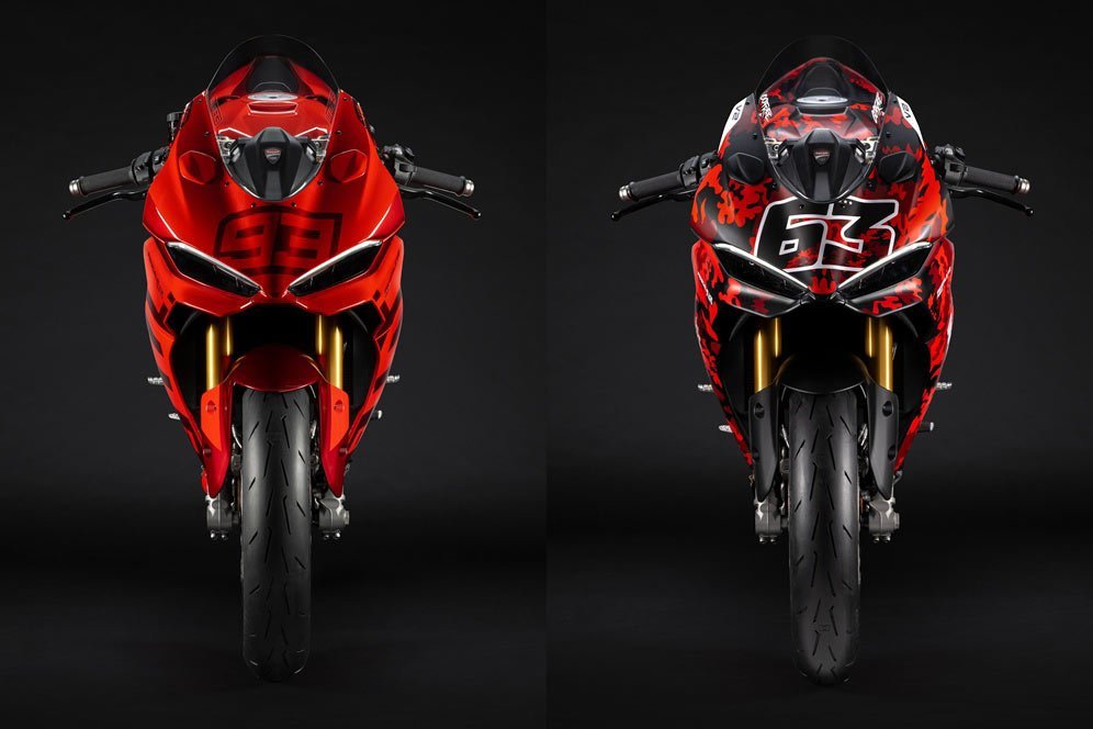 Ducati Panigale V2 MM93 dan FB63, edisi khusus Marc Marquez dan Pecco Bagnaia (c) Ducati Corse