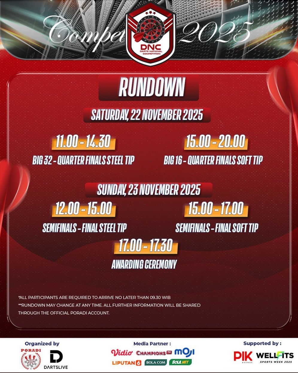 Jadwal Siaran Langsung DNC 2025 Series 06: Duel Panas Atlet Darts Indonesia vs Malaysia (c) dok.IEG