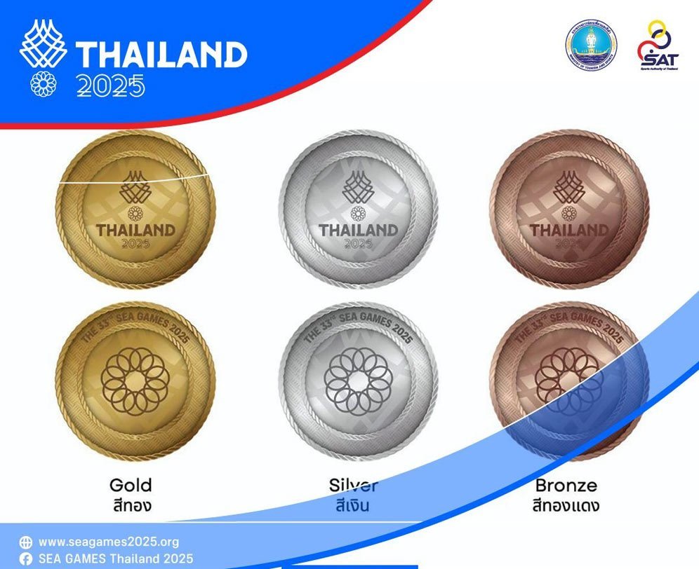 Desain medali SEA Games 2025 Thailand. (c) SEAGames2025.org
