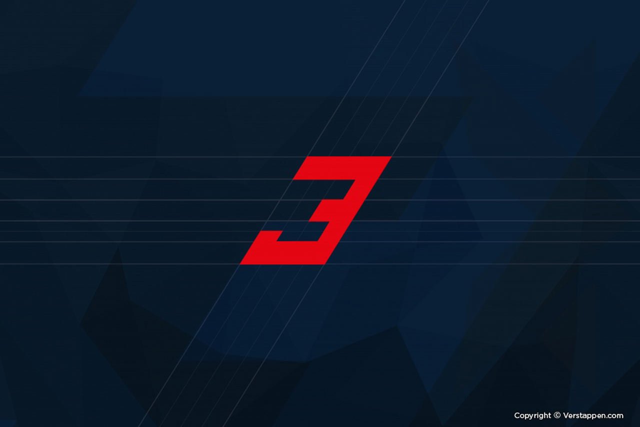 Desain nomor balap 3 yang dipakai Max Verstappen di Formula 1 2026. (c) Verstappen.com