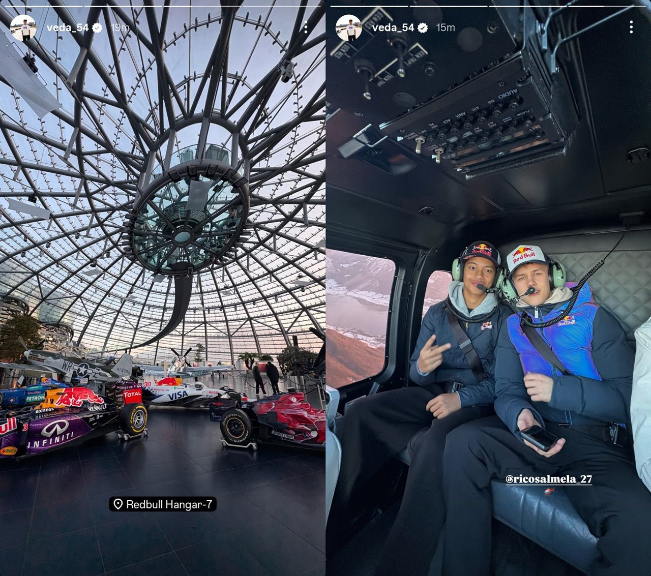 Kegiatan Veda Ega Pratama dalam kunjungannya ke markas Red Bull di Salzburg, Austria. (c) Instagram/Veda_54