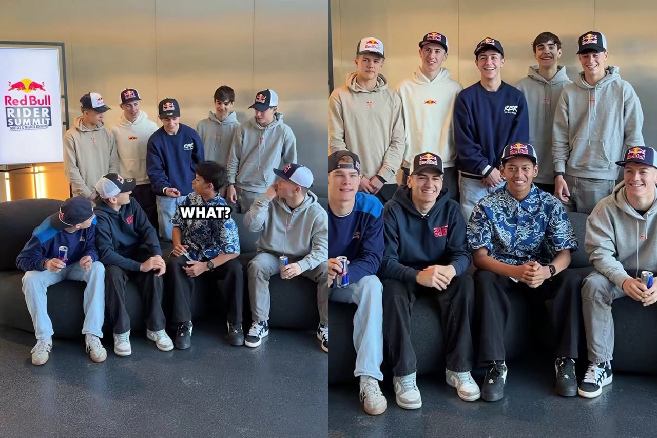Para pembalap Moto3 dan Moto2 menyambut bergabungnya Veda Ega Pratama ke Red Bull. (c) Instagram/Veda_54