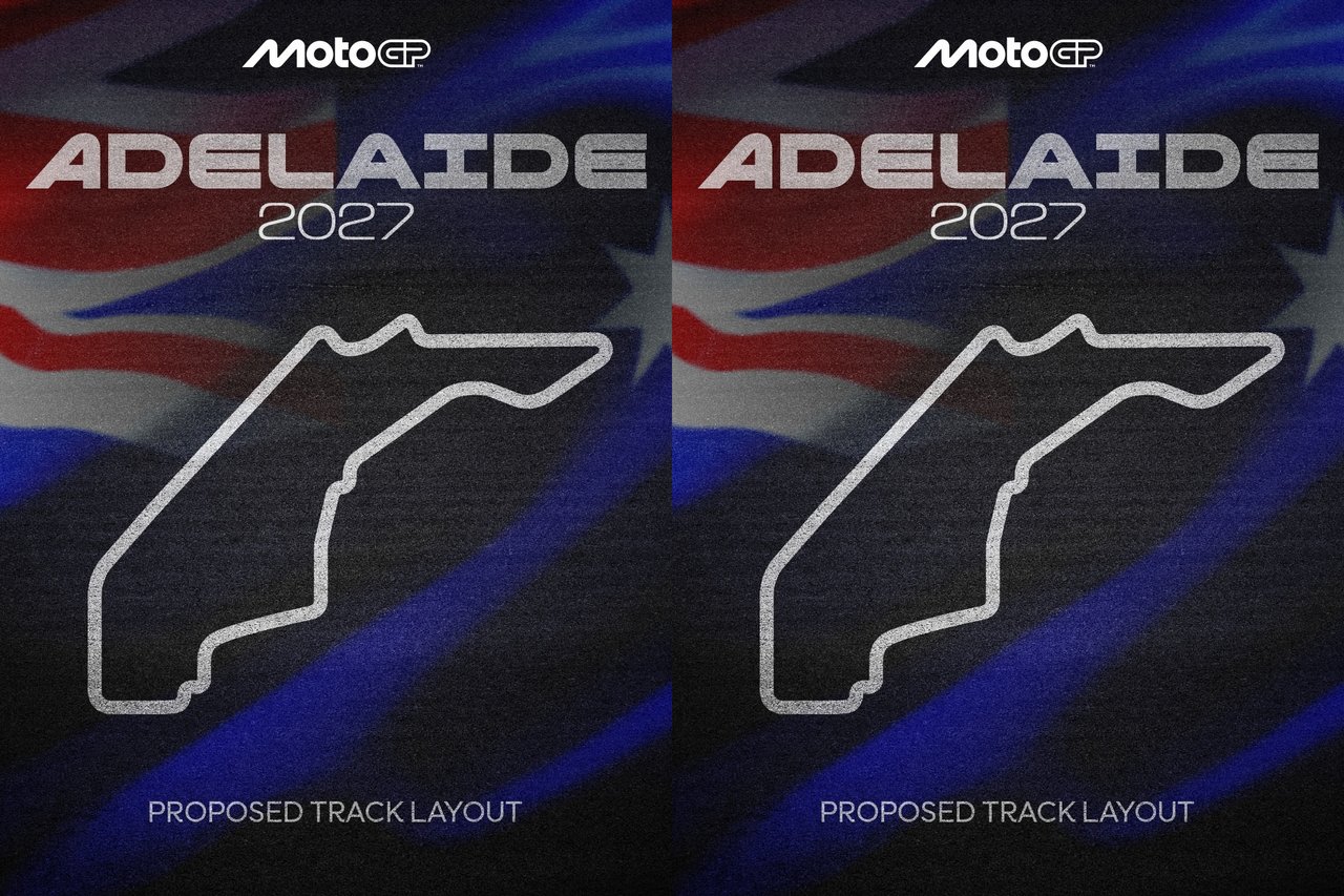 Desain layout lintasan Adelaide Street Circuit untuk MotoGP Australia mulai 2027. (c) MotoGP Sports Entertainment Group