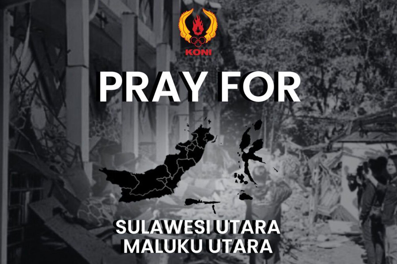 Ketua KONI Pusat Mendoakan Warga Terdampak Gempa Sulut dan Malut. (c) KONI