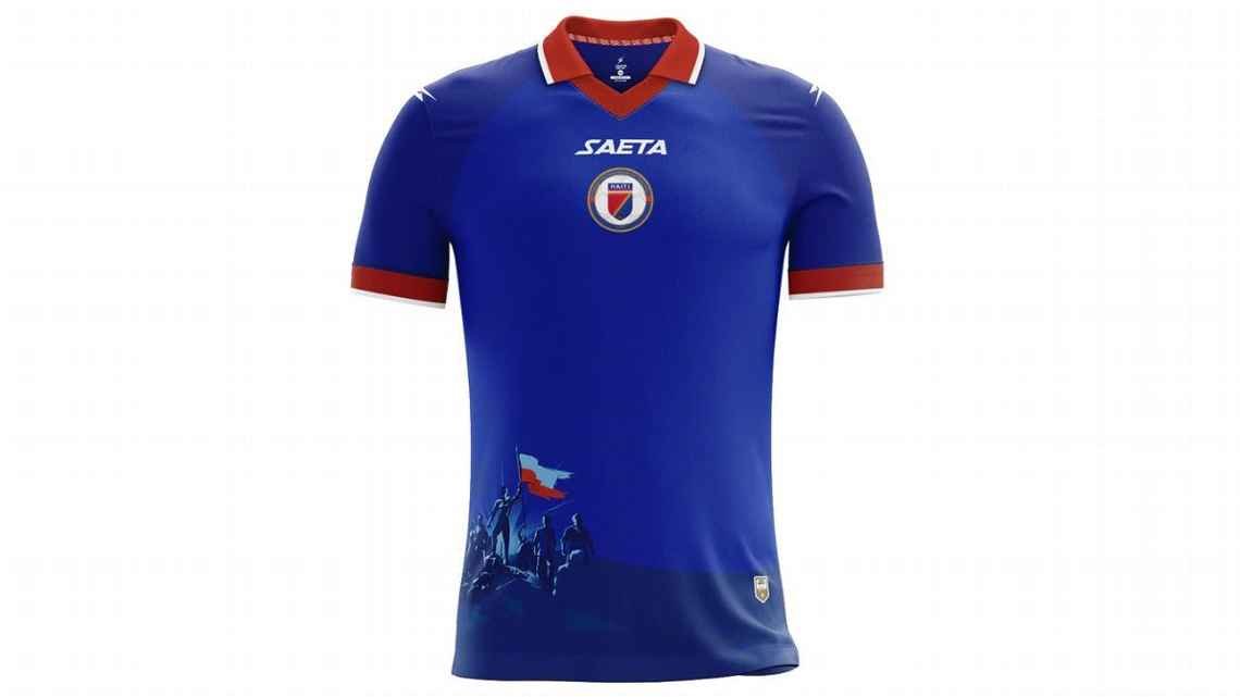Jersey kandang Timnas Haiti di Piala Dunia 2026 (c) Saeta Official