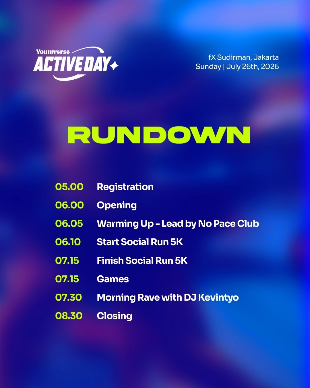 Youniverse Active Day: RUN & RAVE. (c) KapanLagi Youniverse