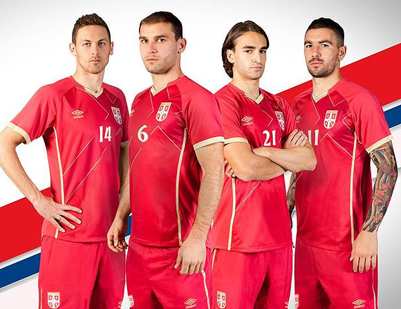Detail Jersey Home Serbia 201415