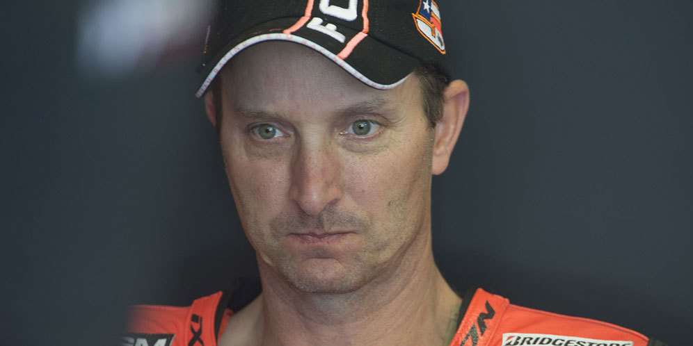 Colin Edwards saat membela Forward Yamaha di MotoGP 2015 (c) AFP