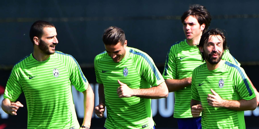 Sesi latihan Juventus jelang laga melawan Monaco (c) AFP