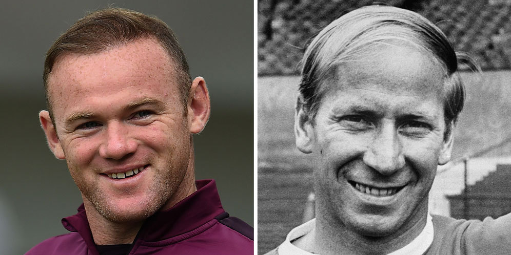 Wayne Rooney dan Bobby Charlton