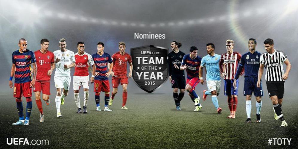 Inilah Nominasi UEFA Team of the Year 2015