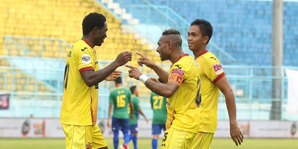 Titus Bonai Bawa Sriwijaya Kalahkan Gresik United