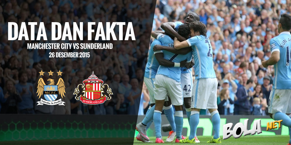 Data dan Fakta Premier League: Manchester City vs Sunderland