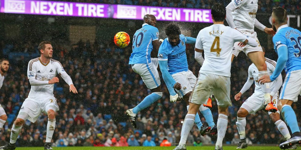 Hasil Pertandingan Manchester City vs Swansea City: 2-1