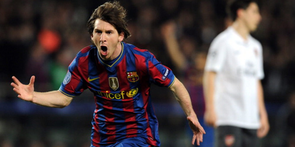 Flashback: 4 Gol Messi Luluh Lantakkan Arsenal