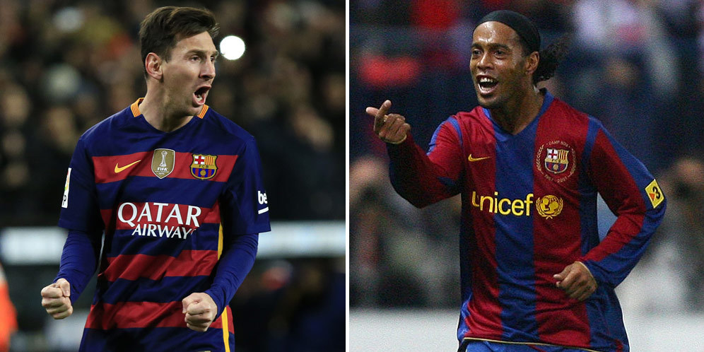 Tendangan Bebas 19 Gol, Messi Samai Ronaldinho