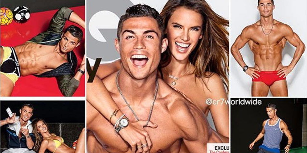 Ronaldo dan Supermodel Seksi Berpose Nyaris Bugil