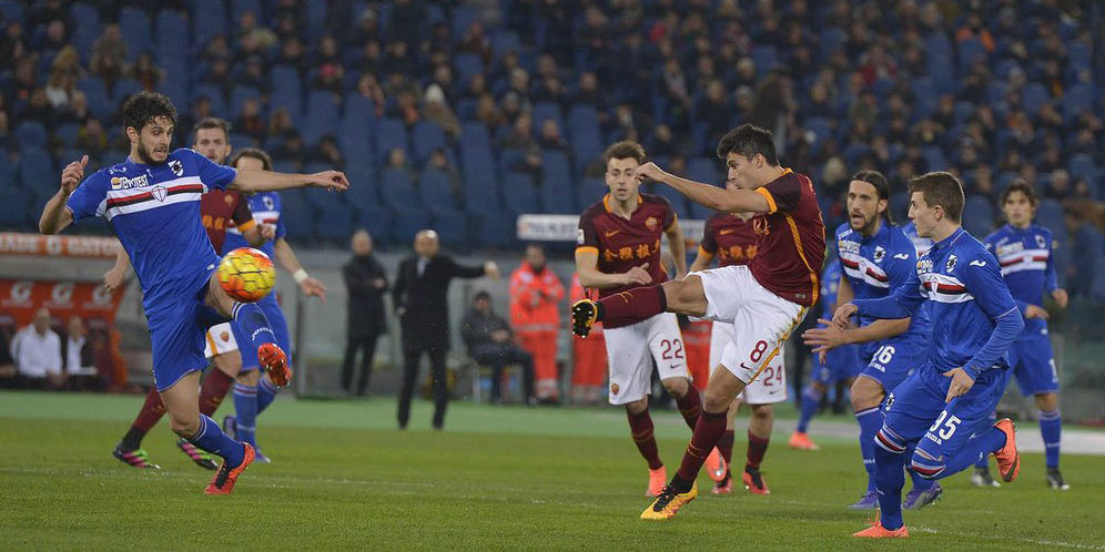 Hasil Pertandingan AS Roma vs Sampdoria: Skor 2-1