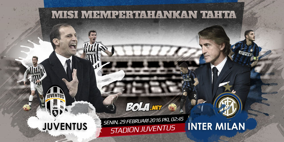 Data dan Fakta Serie A: Juventus vs Inter Milan