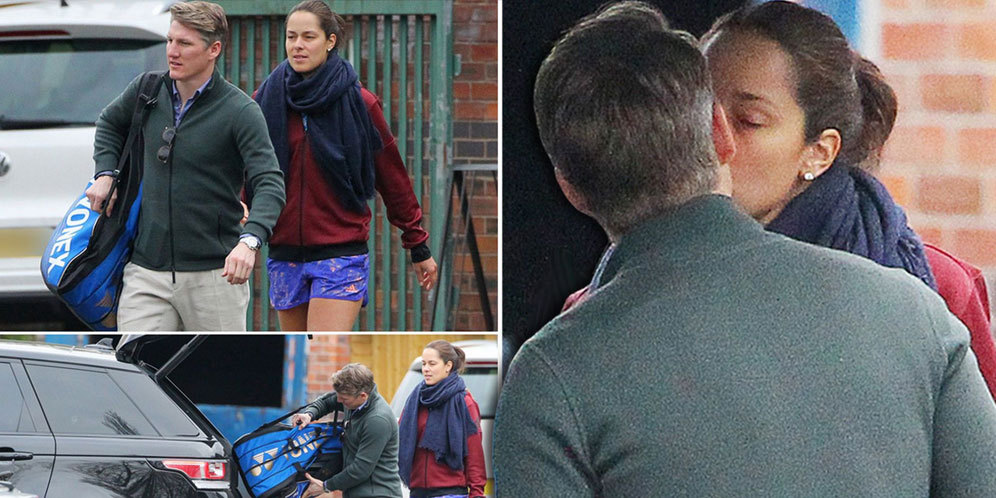 Romantis Abis! Bawakan Tas, Schweinsteiger Dihadiahi Ivanovic Ciuman Manis