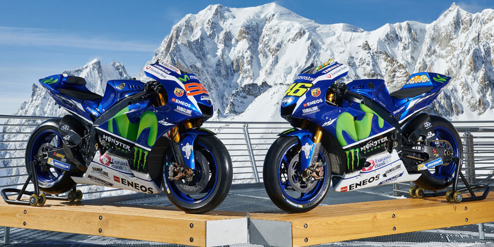 Ketika YZR-M1 Milik Lorenzo-Rossi 'Main Salju' di Mont Blanc