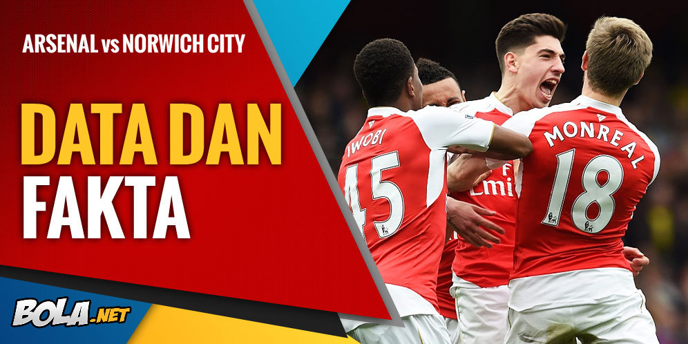 Data dan Fakta Premier League: Arsenal vs Norwich City