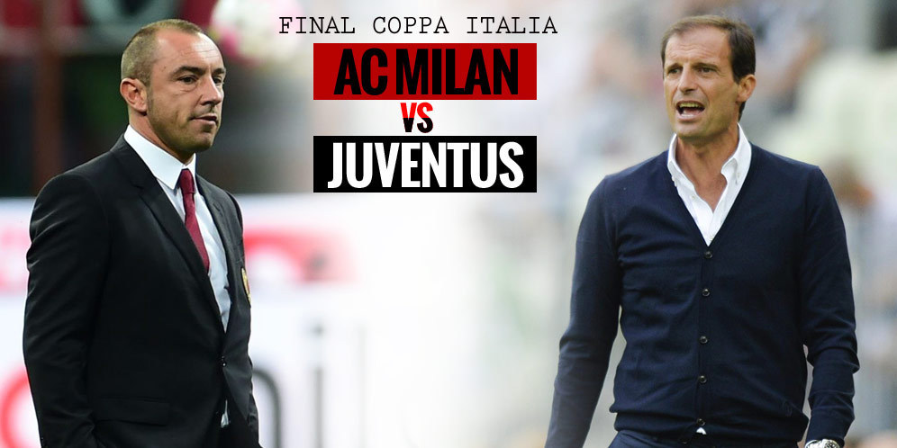 Jelang Final Coppa Italia, Inilah Head to Head Pelatih AC Milan vs Juventus