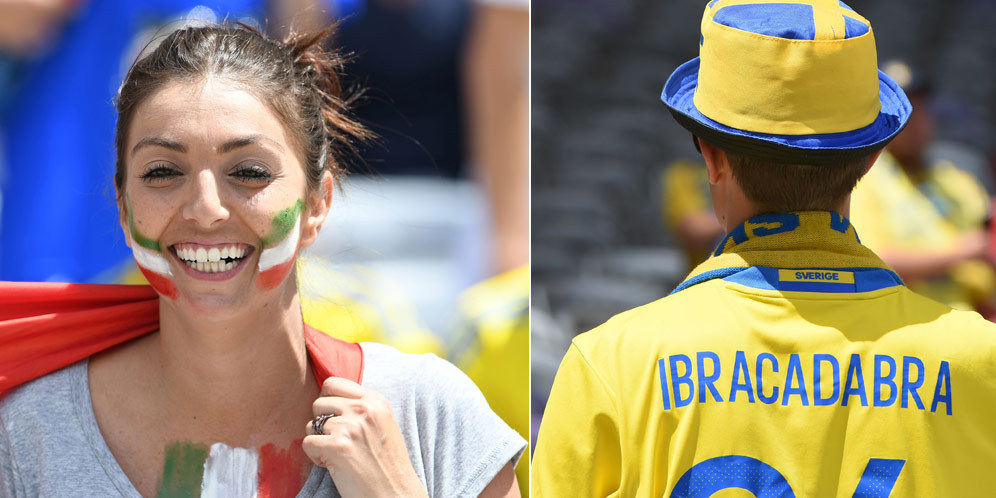 Galeri Foto Suporter: Italia vs Swedia (1-0)