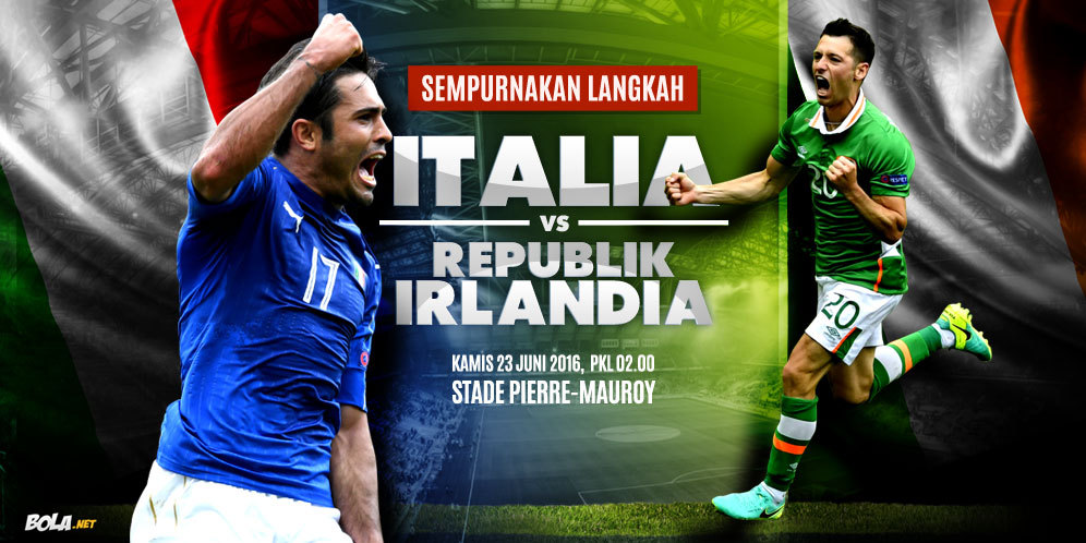 Prediksi Italia vs Republik Irlandia 23 Juni 2016