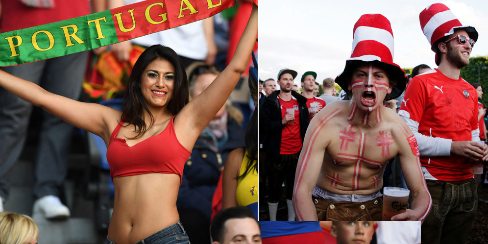 Galeri Foto Suporter: Portugal vs Austria (0-0)