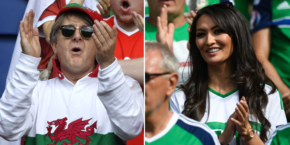 Galeri Foto Suporter: Wales vs Irlandia Utara (1-0)