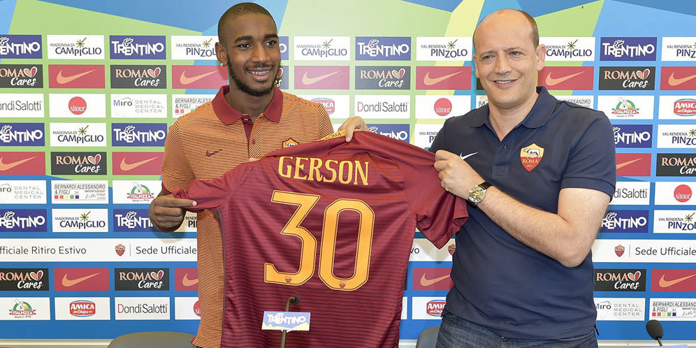 Sempat Curi Nomor Keramat Totti, Gerson Pakai Nomor 30 di AS Roma