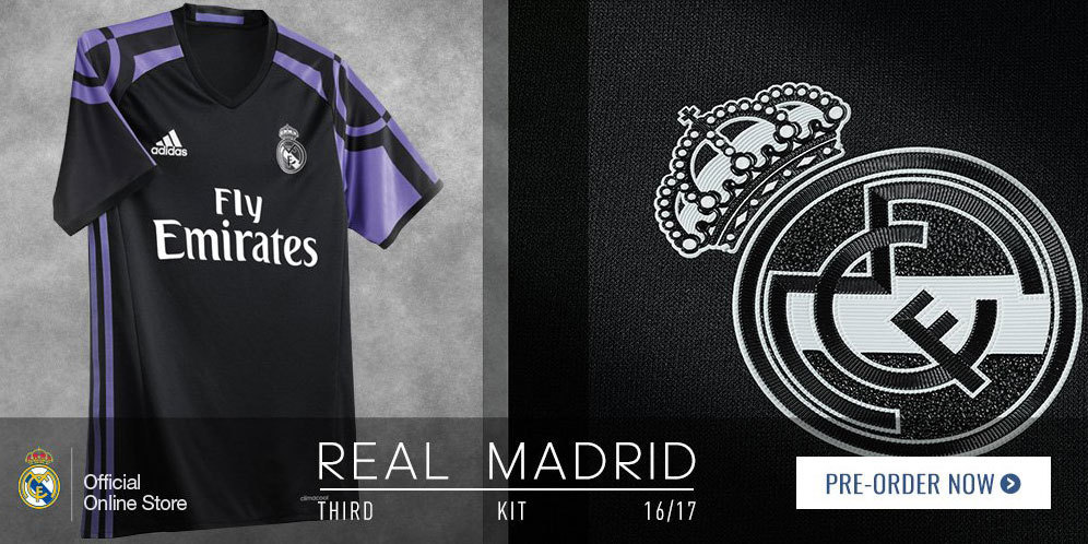 Hitam-Ungu, Inilah Jersey Ketiga Real Madrid Musim 2016/17